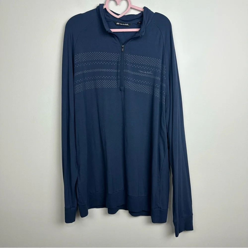 Travis Mathew Dark Blue Half Zip-Up Golf Sweater Size XXL